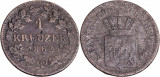 1862 - 1 kreuzer - Maximilian II - Regatul Bavariei Ag. ( .166 ) Cf. : KM# 191, Europa