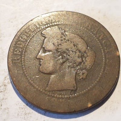 Franta 10 centimes 1873 Ceres foto