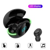 Casti audio wireless Y80, Bluetooth, LED, Casti In Ear