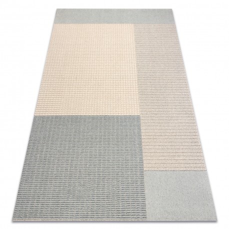 Covor din l&acirc;nă FLUX 461.9.AE500 OSTA - Geometric, structural, loft albastru / crem, 60x120 cm