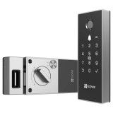 Yala inteligenta EZVIZ CS-DL03(WBCP), Wi-Fi, acces cu amprenta, sonerie incorporata, tastatura multifunctionala
