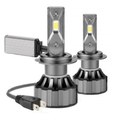 Set 2 Bec LED H4 V20 12000LM Canbus, Alb rece, 120W