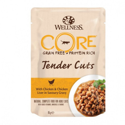 Wellness CORE Tender Cuts pui și ficat de pui 85 g foto