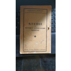 STUDII DIN ISTORIA LITERATURII ROMANE - CONSTANTIN G. GEORGESCU