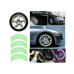 Set 16 Ornamente Reflectorizante pentru Jante Auto Moto culoare Verde