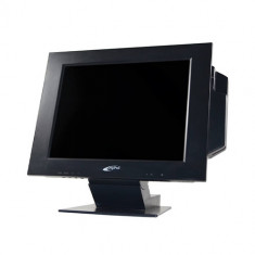 Monitor 15 inch TFT DigiPos 714A Black, Touchscreen, Lipsa Cabluri foto