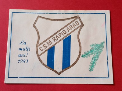 Felicitare-fotbal - &amp;quot;La multi ani!&amp;quot; expediata de CSM RAPID ARAD foto
