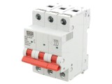 &Icirc;ntrerupător Supracurent MEAN WELL MCB-6K3P-D63 63A 3 Poli 230/400VAC 6kA