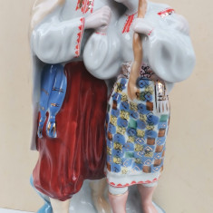 Statueta portelan 27 cm, Indragostitii Port Popular Ucrainean, Rusia Polonne ZHK