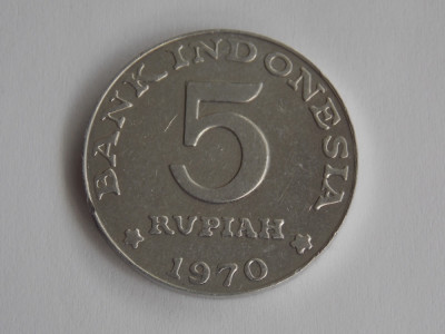 5 rupiah 1970 INDONEZIA foto