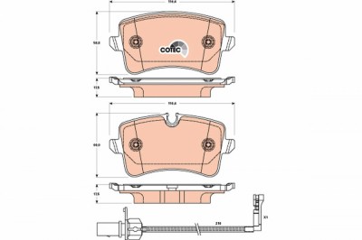 TRW GDB1902 COTEC set placute frana,frana disc foto
