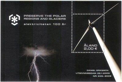 Aland (Finlanda) 2009 - Regiunile Polare si ghețarii, colita neuzata foto