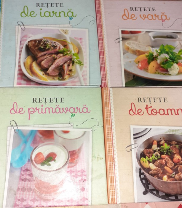 RETETE DE PRIMAVARA,VARA,TOAMNA ,IARNA 4 VOLUME ,FORMAT MIC