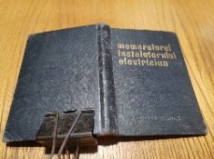 MEMORATORUL INSTALATORULUI ELECTRICIAN - Jesch Laszlo, Taraba Istvan - Editura Tehnica, 1953, 266 p.