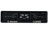 Set suport placute numar inmatriculare auto 3D (fata + spate) Skoda VRS