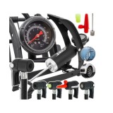 Pompa de picior cu piston si manometru pentru umflat, presiune 7 bari, Verke