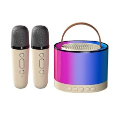 Boxa portabila cu doua microfoane, wireless, bluetooth, radio FM, 5W, USB, MP3,