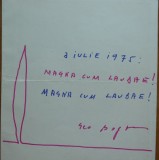 Cumpara ieftin Autograf, semnatura, suvenir pentru inramat, Geo Bogza