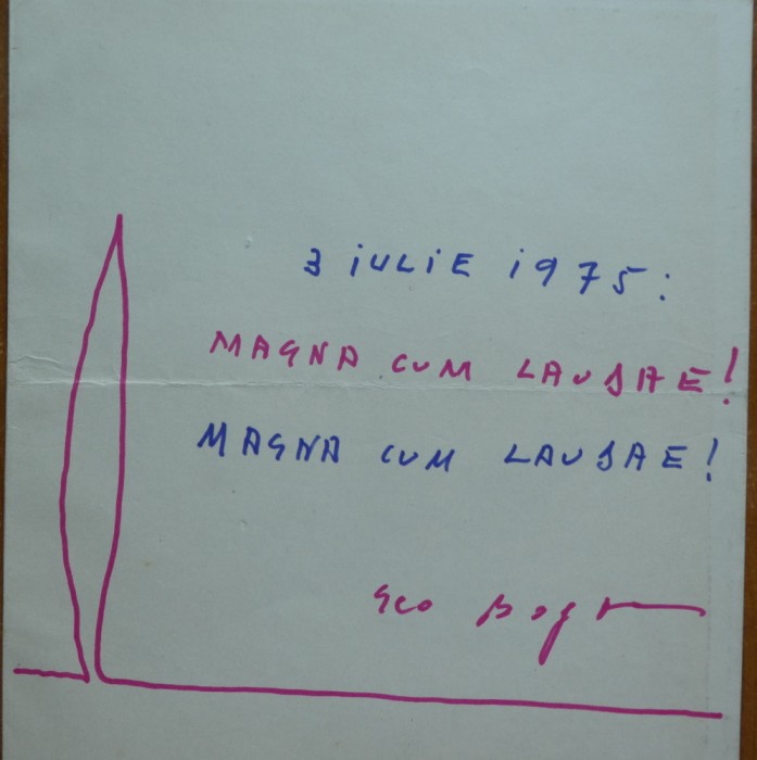 Autograf, semnatura, suvenir pentru inramat, Geo Bogza