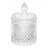 Recipient pentru Bomboane, Model Diamond, Culoare Transparent, Capacitate 0,29L, 8.5x13.5cm, Sticlă, Oem