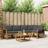 vidaXL Set de canapele de exterior cu pernă 6 pcs Natural și Antracit 3366440