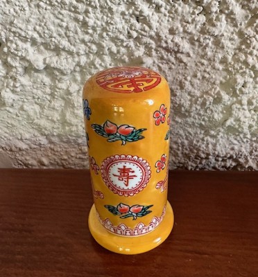 VECHI SUPORT DE SCOBITORI, DIN PORTELAN CHINEZESC, PICTAT MANUAL H9,5CM foto