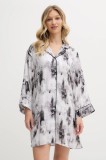 Dkny cămașă de noapte culoarea gri, bumbac, YI30053