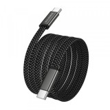 Cablu Date si Incarcare USB-C - USB-C Borofone BX124 Peace, 60W, 1m, Negru