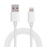 Cablu USB 2.0 A tata - Lightning, 2m, 2A, alb, punga, Well