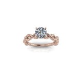 Inel de dama din aur roze 14K, piatra zirconiu - 46