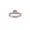 Inel de dama din aur roze 14K, piatra zirconiu - 47