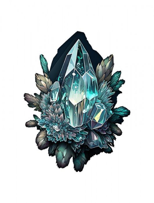 Sticker decorativ Cristal, Albastru, 73 cm, 5729ST