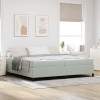 VidaXL Cadru de pat Gri deschis, gri și alb 200 x 200 cm Catifea 3399084