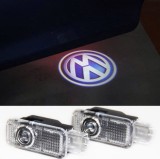 Lampi Logo Portiera LED VW Passat B5, B5.5, Touareg, Phaeton - Lumina Puternica, Montaj Plug&amp;Play, Premium