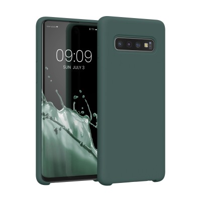 Husa Kwmobile pentru Samsung Galaxy S10, Silicon, Verde, 47732.169 foto