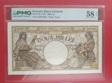 Bancnota 2000 lei - emisiunea 18 NOIEMBRIE 1941 - gradata 58 EPQ de catre PMG