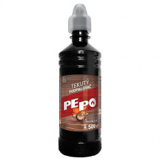 PE-PO brichetă lichidă, 500 ml. brichetă pentru grătare, sobe, șeminee, cuptoare