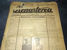 ZIARUL RENASTEREA 10 SEPTEMBRIE 1938 foto