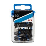 Set biti de impact PZ3X25mm 1/4&quot; 20buc. GRAPHITE 56H535 HardWork ToolsRange