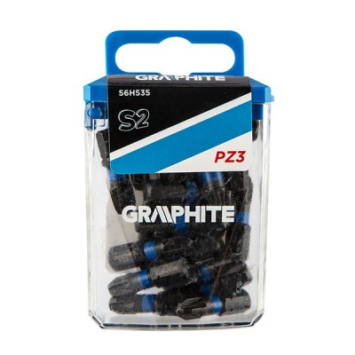 Set biti de impact PZ3X25mm 1/4&amp;quot; 20buc. GRAPHITE 56H535 HardWork ToolsRange foto