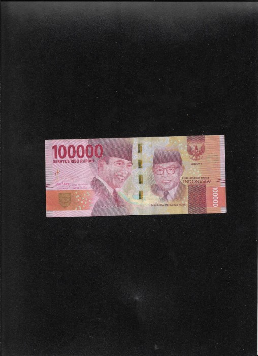 Indonesia Indonezia 100000 100.000 rupiah rupii 2016 seria888051