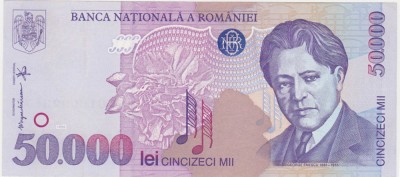 ROMANIA 50000 LEI 1996 XF foto