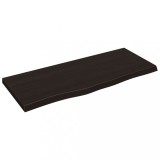 Cumpara ieftin Blat de masa maro 100x40x(2-4) cm, lemn masiv stejar tratat