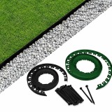 Separator gazon gradina, inaltime 5 cm, lungime 10 m, 20 pini montaj inclusi - Negru