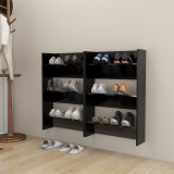 Cumpara ieftin Pantofare de perete, 2 buc., negru, 60x18x90 cm, PAL
