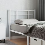 VidaXL Tăblie de pat metalică, alb, 100 cm