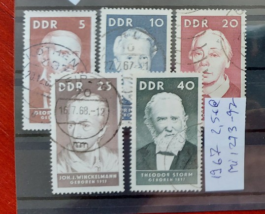 TS21 - Timbre serie DDR 1967 Mi1293-92