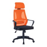Cumpara ieftin Scaun birou negru portocaliuTaxis 66x66x114,5-123,5 cm