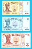 Moldova SET 3x (pick 8+9+10) 1+5+10 Lei 2006 UNC; Semnătura: Leonid Talmaci