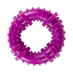 Jucarie pentru caini, forma de Inel cu Tepi, 12 cm, mov